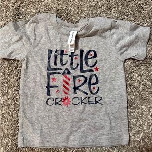 Bella Canvas Gray Little Firecracker Tee